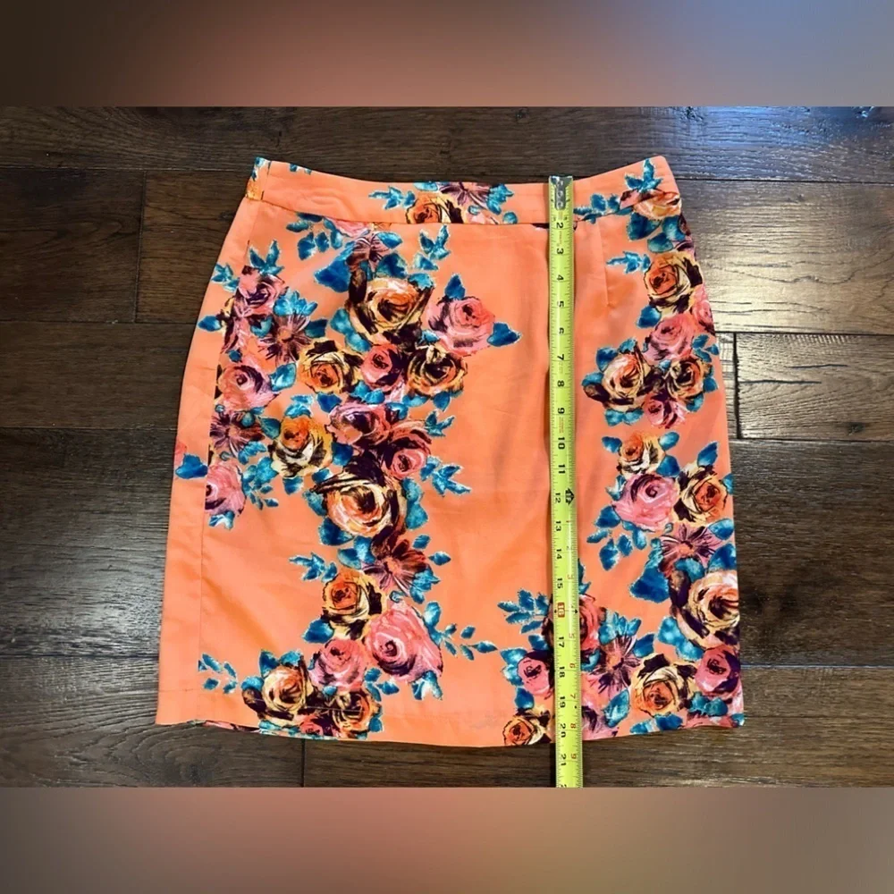 Underlies Floral Orange Skirt - size Large